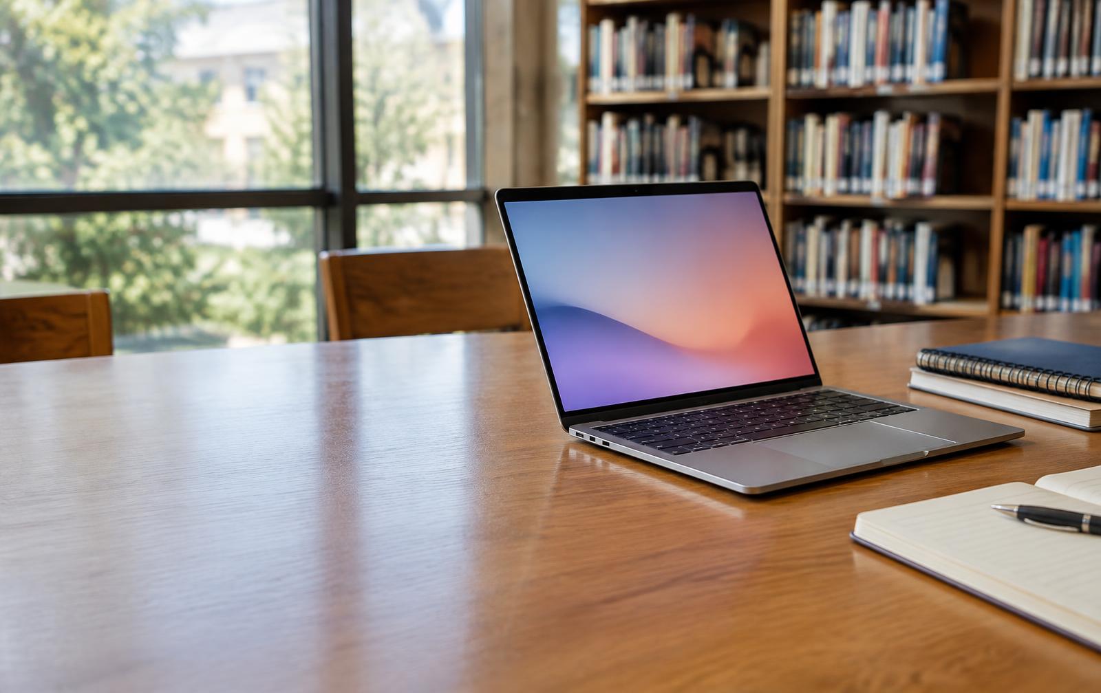 Open laptop on a desk — pay monthly laptop